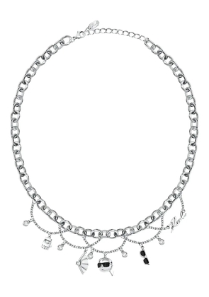 Karl Lagerfeld multiple-charms necklace - Silver