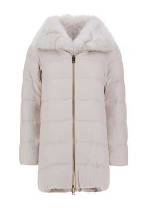 Herno fur-collar jacket - Neutrals