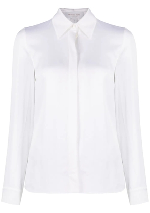Michael Kors Collection Hansen charmeuse long-sleeve shirt - White