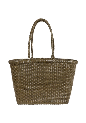 DRAGON DIFFUSION small B Weave leather tote bag - Green