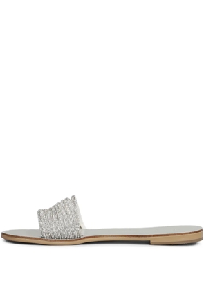 Nicolas Lainas crystal-embellished sandals - Silver