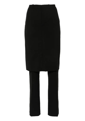 Coperni low-waist wide-leg skirt trousers - Black
