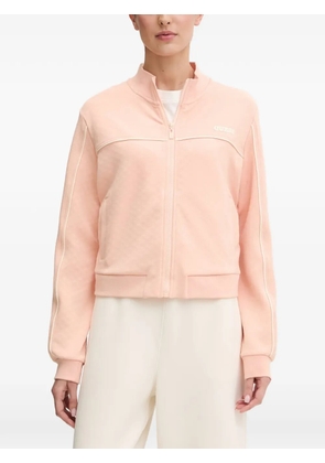 GUESS USA Clara logo-patch zip-up sweatshirt - Pink