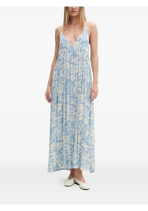 Rip Curl Party Pack floral-print pleated maxi dress - Blue