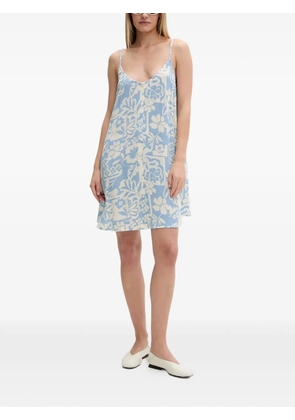 Rip Curl Party Pack floral-print button-front mini dress - Blue
