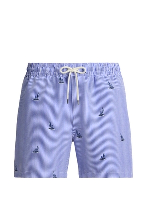Polo Ralph Lauren striped sailboat swim trunks - Blue