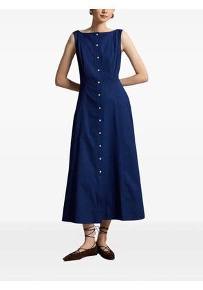 Polo Ralph Lauren boat-neck buttoned maxi dress - Blue