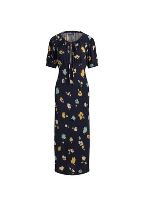 Polo Ralph Lauren floral keyhole midi dress - Blue