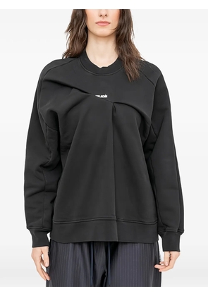 FAÇON JACMIN Solar pleated logo-print sweatshirt - Black