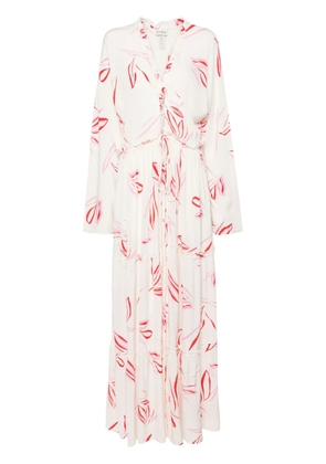 Evarae Talia floral-print maxi dress - Neutrals