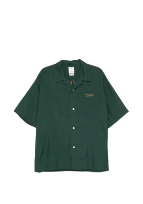 visvim embroidered-logo short-sleeve shirt - Green
