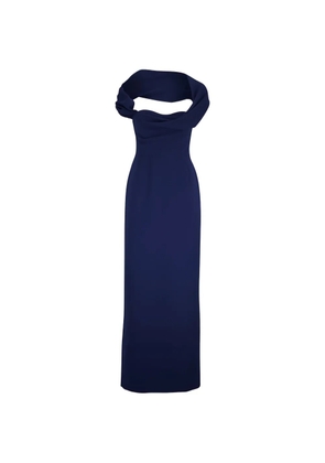 Carolina Herrera Sofia off-shoulder maxi dress - Blue