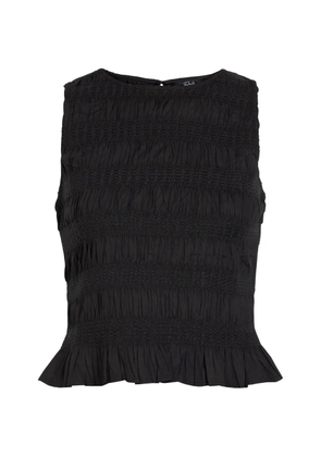 Rails Kane shirred peplum top - Black