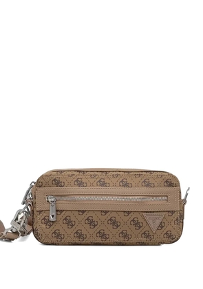 GUESS USA Berlin monogram-print shoulder bag - Brown