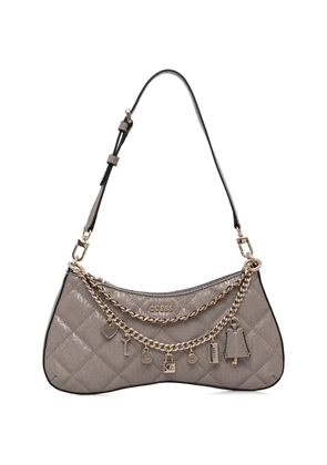 GUESS USA Libby quilted charm-embellished shoulder bag - Grey