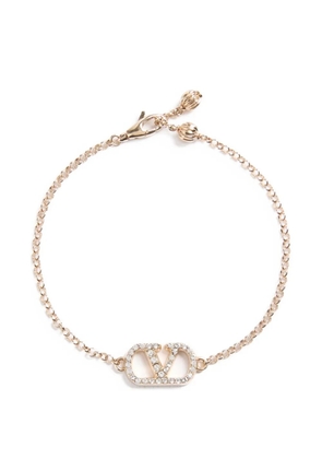 Valentino Garavani Vlogo Signature bracelet in metal and Swarovski® crystals - Gold