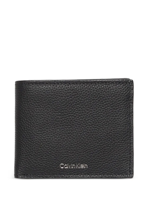 Calvin Klein grained-leather bi-fold wallet - Black