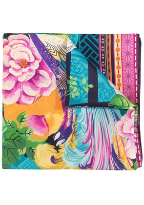 Shanghai Tang Prodigy print foulard - Blue