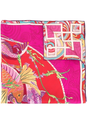 Shanghai Tang Pacific print foulard - Pink
