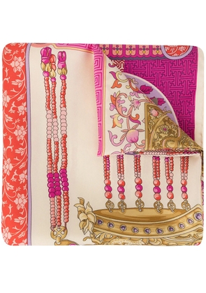 Shanghai Tang crown print foulard - Multicolour