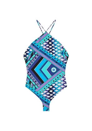 PUCCI Vivara print halterneck bodysuit - Blue