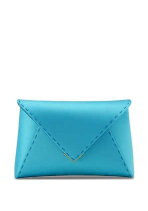 Tyler Ellis small Lee Pouchet satin clutch bag - Blue
