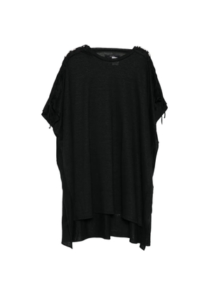 Limi Feu lace-up asymmetric T-shirt - Black
