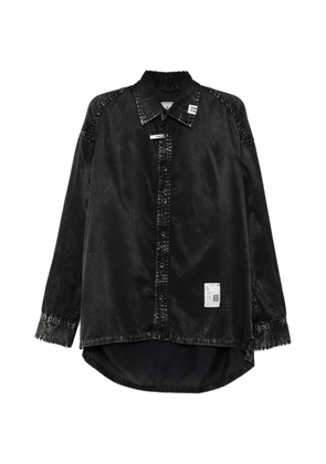 Maison MIHARA YASUHIRO faded-effect curved-hem shirt - Black