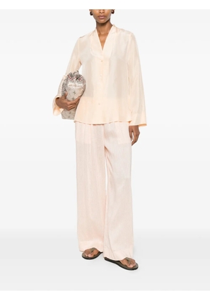 Forte Forte vertical-stripe wide-leg trousers - Orange