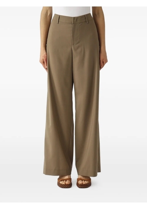 PT Torino wide-leg elasticated-waist trousers - Brown