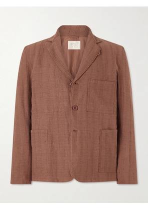 Kardo - Somesh Cotton-Jacquard Suit Jacket - Men - Brown - S