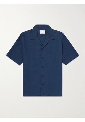 NN07 - Julio 5708 Camp-Collar Linen Shirt - Men - Blue - S