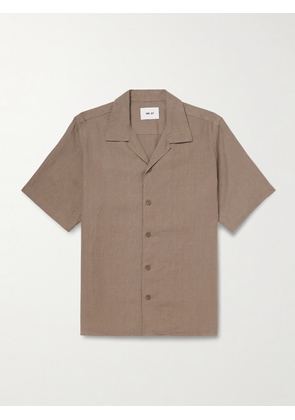 NN07 - Julio 5708 Camp-Collar Linen Shirt - Men - Brown - S