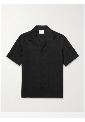 NN07 - Julio 5708 Camp-Collar Linen Shirt - Men - Black - S