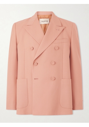 Valentino Garavani - Single-Breasted Wool-Nattè Blazer - Men - Pink - IT 46
