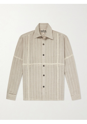 Kartik Research - Rabari Embroidered Linen Shirt - Men - Neutrals - S