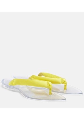 Alaia Invisible satin thong sandals