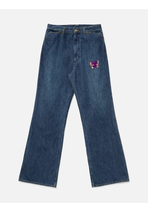 Papillon Embroidery Boot-Cut Jean - 12oz Denim