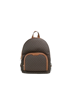 Michael Kors Jaycee Large Brown Signature PVC Shoulder Backpack Bookbag