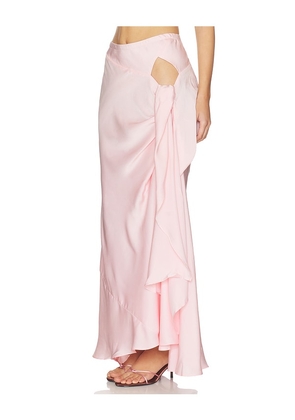 Bardot x REVOLVE Solene Cut Out Maxi Skirt in Pink. Size 4. Also in 2, 6, 8, 10, 12.