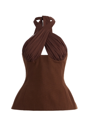 Tae Park Exclusive Sculpted Silk Halter Top - Moda Operandi