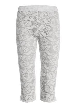 House of Aama Floral Lace Capri Pants - Moda Operandi