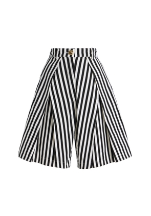 Tolu Coker Pleated Cotton Gabardine Shorts - Moda Operandi