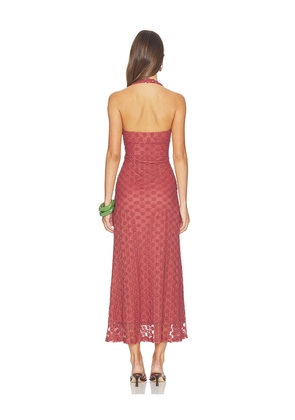 Bardot Mariko Halter Neck Midi Dress in Rust. Size 4. Also in 10, 12, 2, 6, 8.