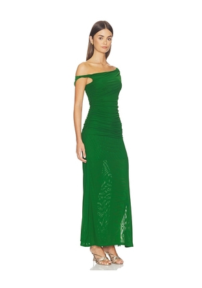 Bardot Layana Asym Maxi Dress in Green. Size S. Also in L, M, XL, XS.