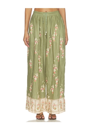Agua by Agua Bendita Cocada Trouser in Green. Size XS. Also in S, M, L, XL.