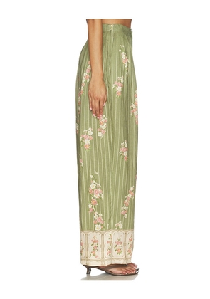 Agua by Agua Bendita Cocada Trouser in Green. Size XS. Also in S, M, L.