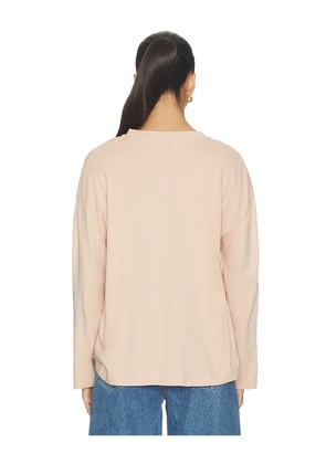 ANINE BING Ivan Long Sleeve Melrose Stencil in Pink. Size XS. Also in S, M, L.