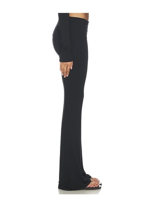 Eterne Foldover Flare Pant in Black. Size XS. Also in S, M, L.