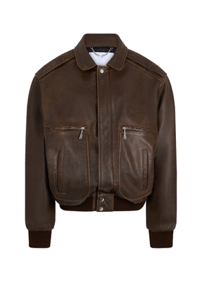 Rabanne Zip-Pocket Leather Jacket - Moda Operandi
